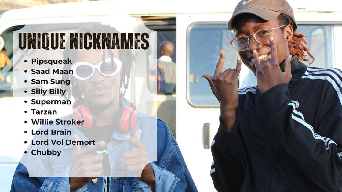Unique nicknames for friends Unique nicknames for friends