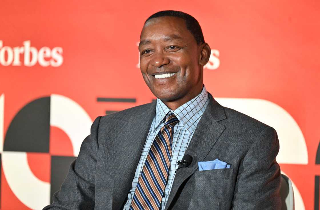 Isiah Thomas at the 2023 ForbesBLK Summit at Southern Exchange Ballrooms in Atlanta, Georgia. Isiah Thomas at the 2023 ForbesBLK Summit at Southern Exchange Ballrooms in Atlanta, Georgia.