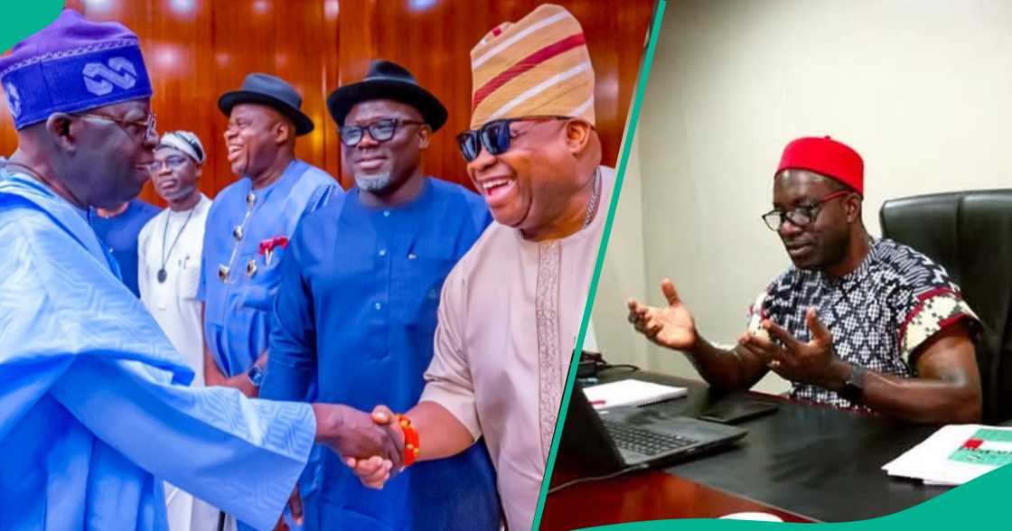 Governor Ademola Adeleke, Charles Solado romances President Bola Tinubu ahead of governorship election in their states. Governor Ademola Adeleke, Charles Solado romances President Bola Tinubu ahead of governorship election in their states.