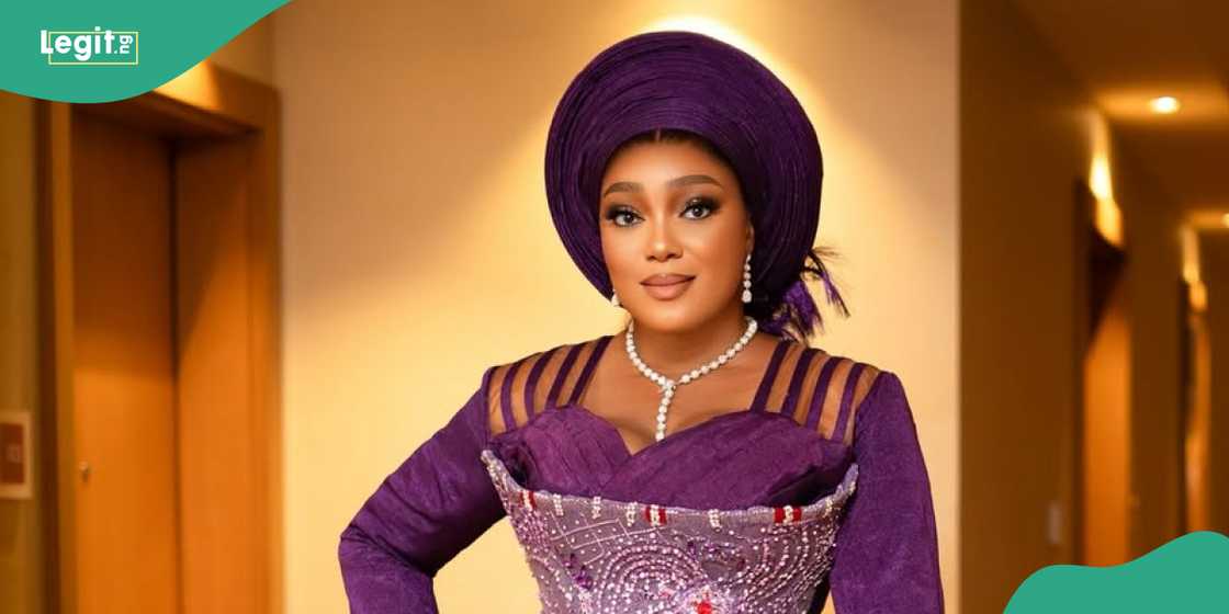 Peggy Ovire shows off her new dress in viral video. Peggy Ovire shows off her new dress in viral video.