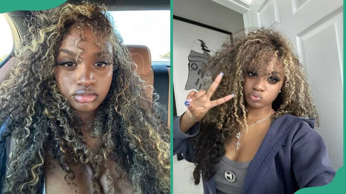 Highlighted curly frizz Highlighted curly frizz