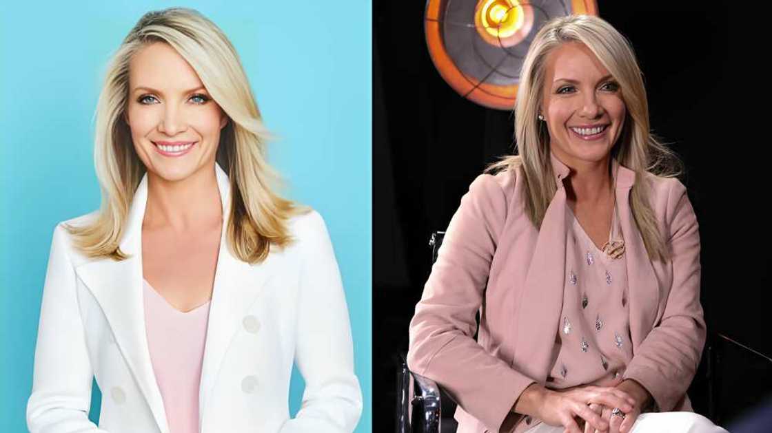 Dana Perino in white and peach blazers Dana Perino in white and peach blazers