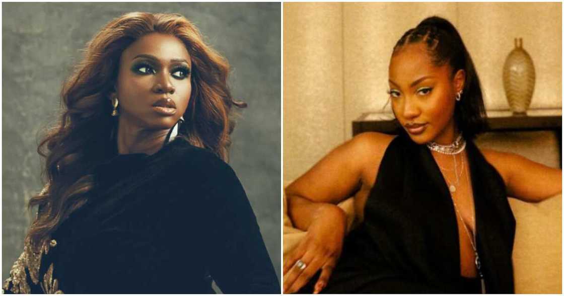 Waje begs Tems for music collabo, fans react Waje begs Tems for music collabo, fans react