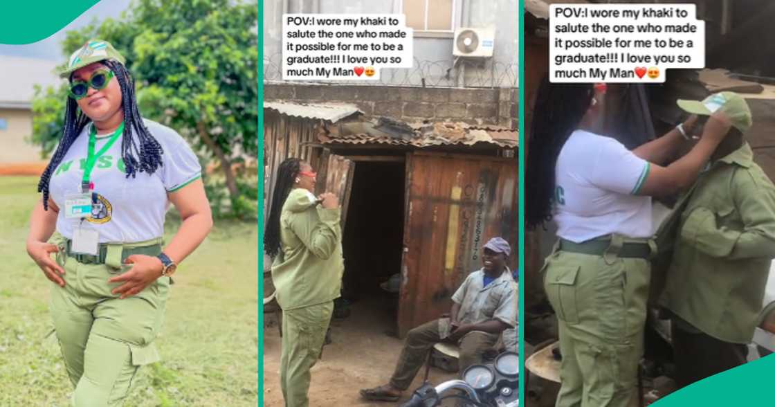 lady honours father in nysc uniform lady honours father in nysc uniform