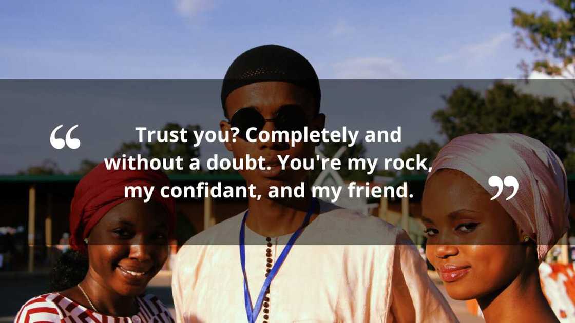 Trust message for him Trust message for him