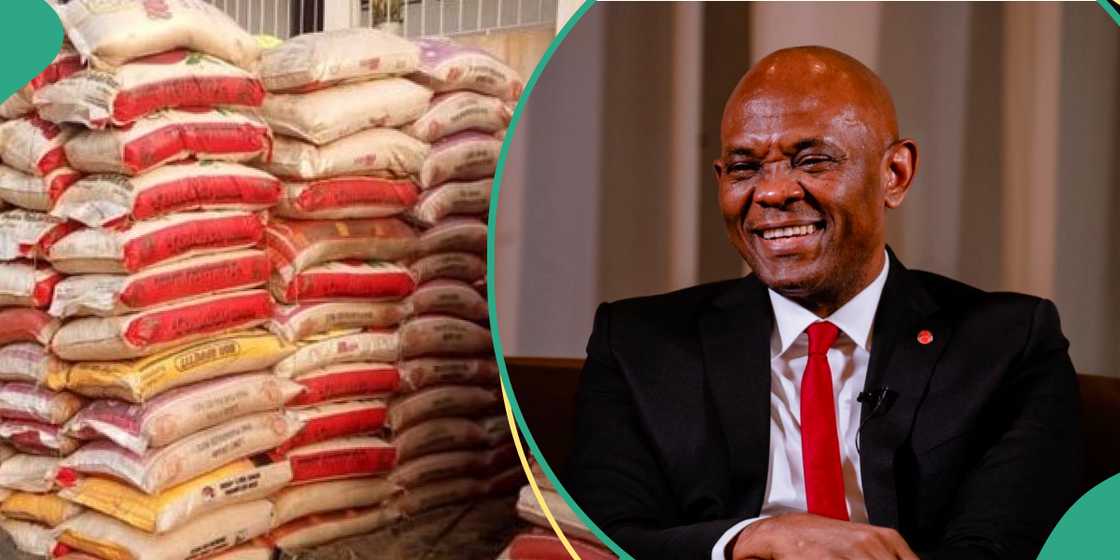 Elumelu distributes bags of rice Elumelu distributes bags of rice